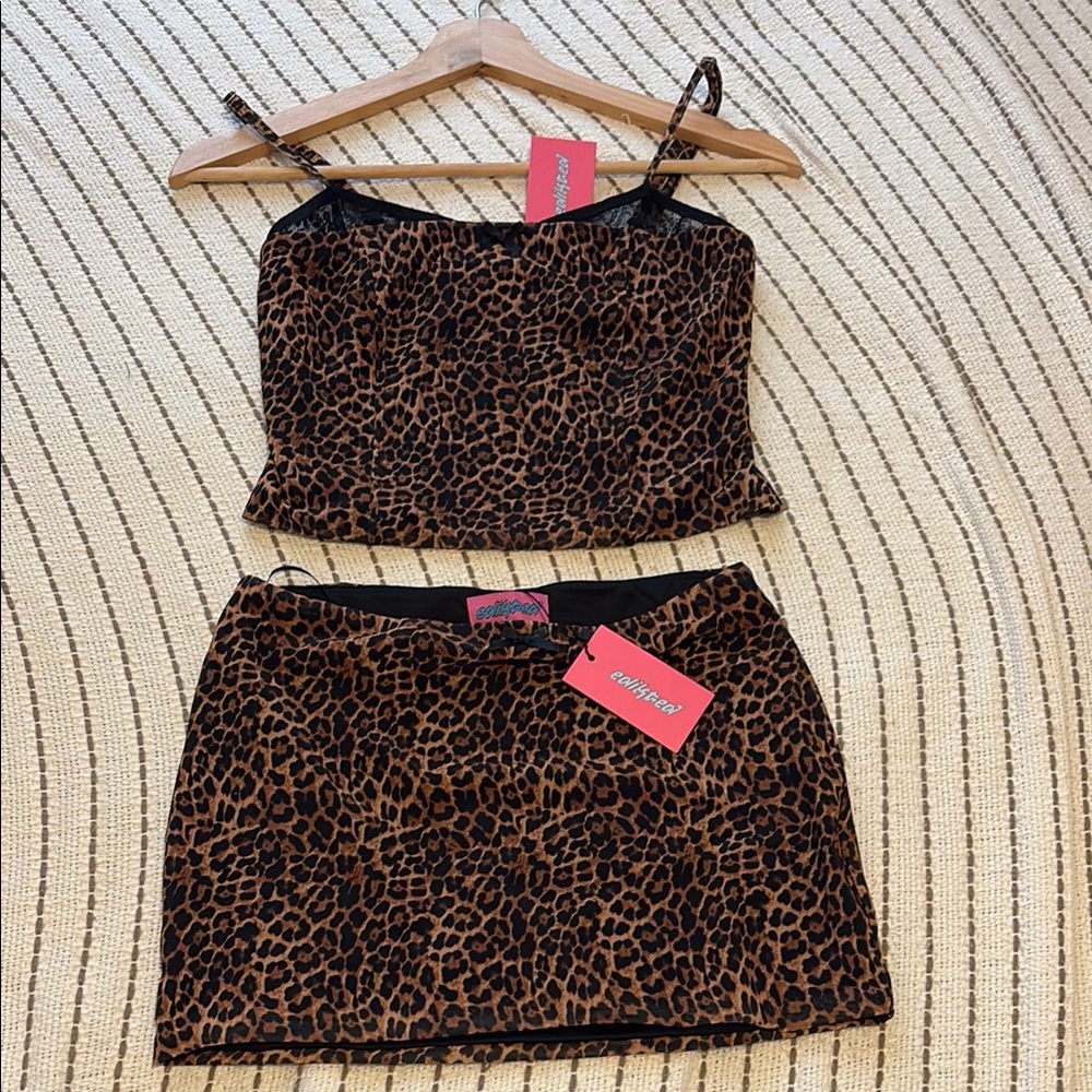 Cheetah Print Two-Piece Set